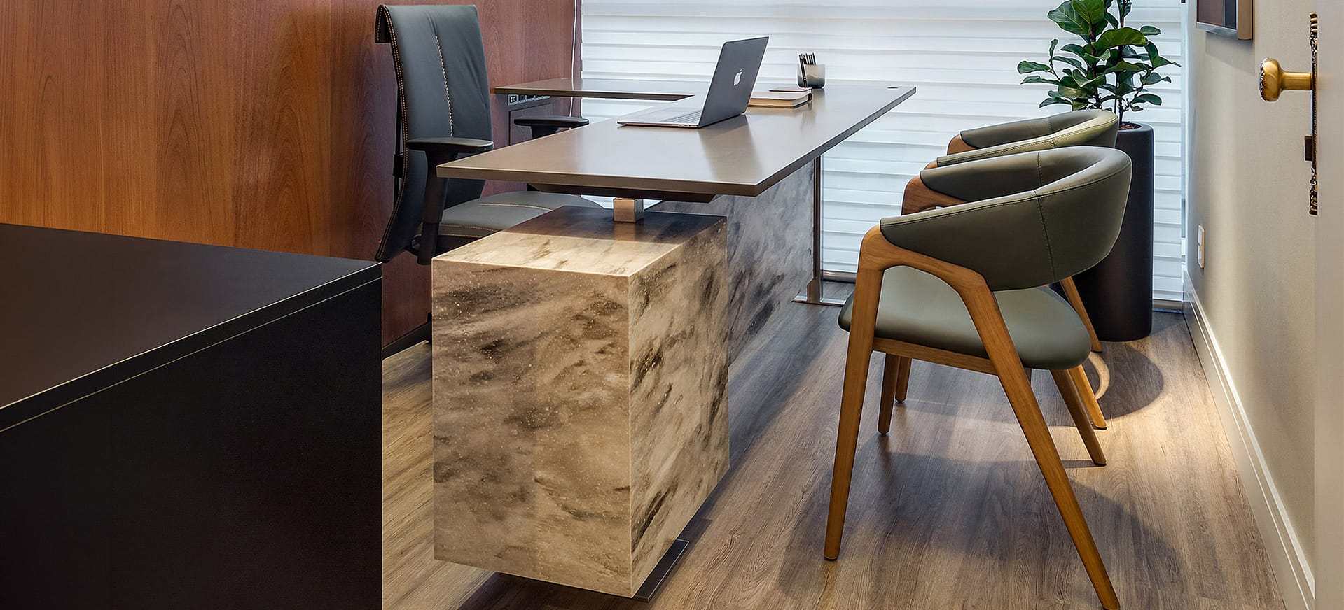 Mesa de escritório em Superfície Sólida Mineral para escritório de Advocacia
